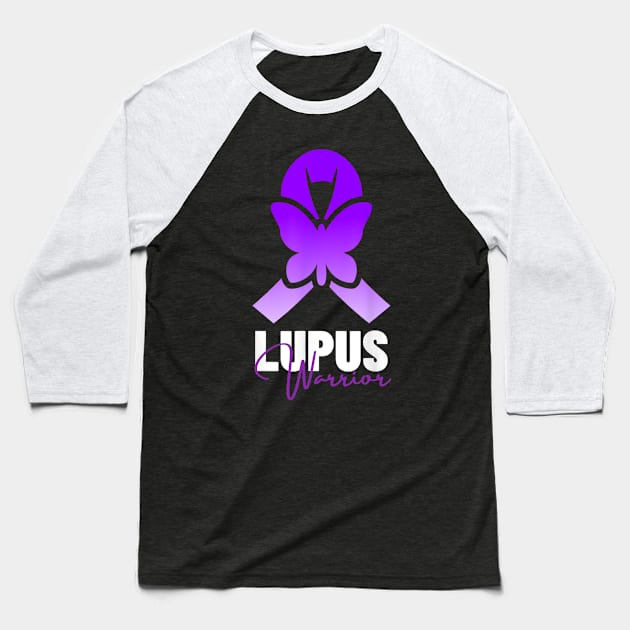 Ribbon of the lupus warrior Baseball T-Shirt by Dreamsbabe